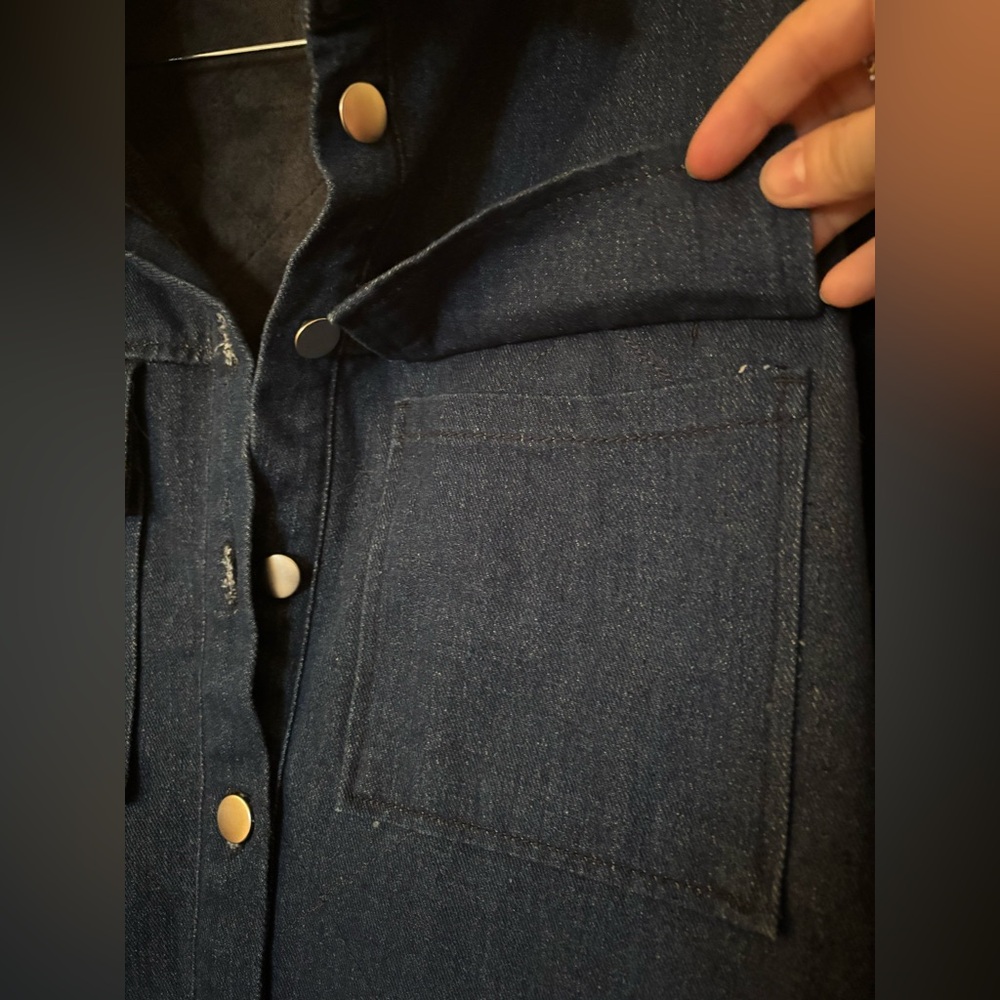 Dark Denim Lined Jacket - image 4